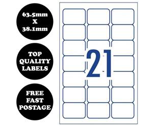 A4 Self Adhesive Address Labels Laser Inkjet Print Mailing Sticker [21 Per Page]