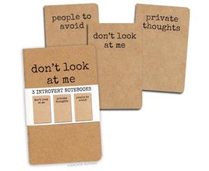 Archie McPhee - Set Of 3 Introvert Notebooks