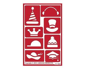 Armour Products - Over 'N' Over Reusable Stencils 5 Inch X8 Inch - Hat Time