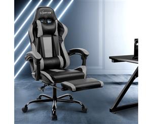 Artiss Gaming Office Chair Computer Chairs Leather Seating Racing Racer Black