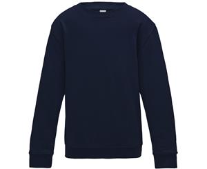 Awdis Just Hoods Childrens/Kids Plain Crew Neck Sweatshirt (New French Navy) - RW3485