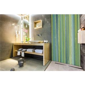 Bellessi 300 x 900 x 4mm Motiv Polymer Bathroom Panel - Allsorts Green