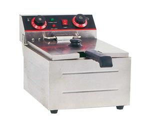 Benchstar Electmax Single Tank 6L Electric Benchtop Fryer With Timer 3KW - Silver