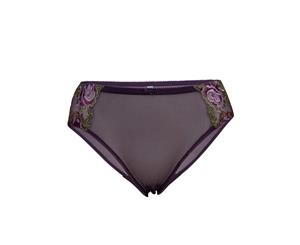 Bessi - Purple Embroidery Lace Women's Brief