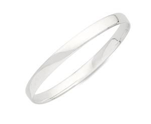 Bevilles Sterling Silver Plain Bangle