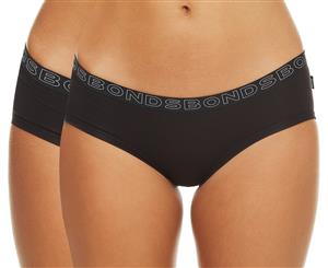 Bonds Women's Hipster Boyleg 2-Pack - Black