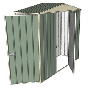 Build-a-Shed 2.3 x 0.8 x 2.3m Gable Single Hinged Side Door Shed - Green