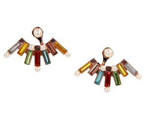 CA&LOU Multicolour Stud Earrings - Copper