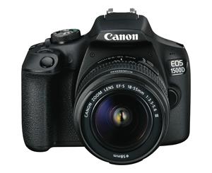 Canon EOS 1500D DSLR Entry-Level Camera w/ EF-S 18-55mm f/3.5-5.6 III Lens Kit 24.1MP CMOS Sensor 3 inch LCD Built in Wi-Fi & NFC