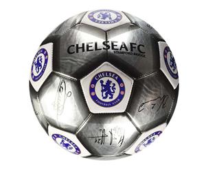 Chelsea Fc Silver Signature Football (Silver) - SG17605