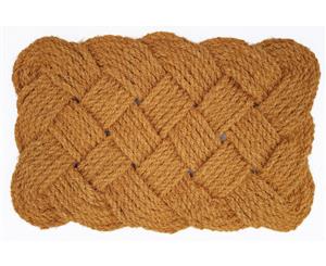 Coir Lovers Knot Mat Natural - Natural - Size 45x75 cm