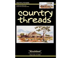 Country Threads Cross Stitch Counted X Stitch Pattern Graph WOOL SHED New FJP-1003 (CT)