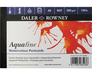 Daler Rowney Aquafine A6 Postcard Pad 12 sheets