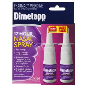 Dimetapp Adult 12 Hour Nasal Spray 40ml Exclusive Size