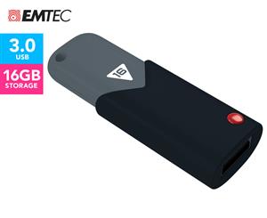 EMTEC B100 USB 3.0 16GB Flash Drive - Black/Grey