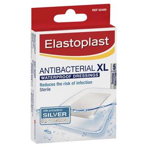 Elastoplast Anti-bacterial Waterproof Dressings Small 6cm x 7cm