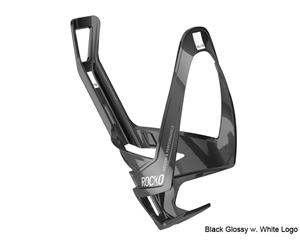 Elite Rocko Carbon Bottle Cage - Black Glossy w. White Logo