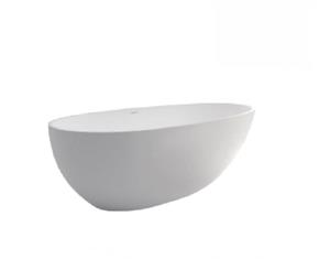 Fienza Bahama Cast Stone Solid Surface Bath 1700mm Matte White ST03