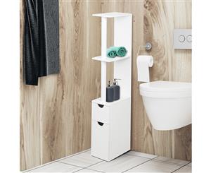 Freestanding Bathroom Cabinet Toilet Storage Shelf Holder Cupboard Laundry Doors