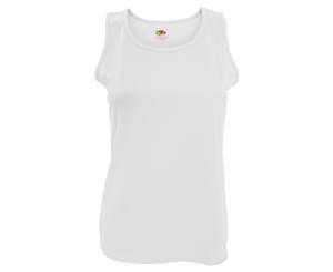 Fruit Of The Loom Womens/Ladies Sleeveless Lady-Fit Performance Vest Top (White) - RW4725