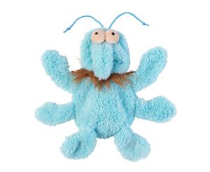 FuzzYard Flat Out Nasties Scratchmo the Blue Flea Dog Toy