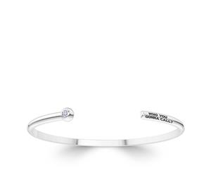 Ghostbusters Diamond Cuff Bracelet For Women In Sterling Silver Design by BIXLER - Sterling Silver