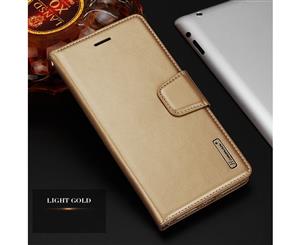 Gold For Apple iPhone XS Luxury Hanman Leather Wallet Flip Case Cover