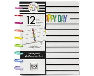 Happy Planner 12-Month Undated Classic Planner 9.25in x 7in - Oh Happy Day Jan - Dec