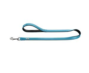 Hunter Premium Capri Leather Dog Leash - Teal/Black