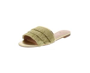 INC Womens Maira Metallic Fringe Slide Sandals