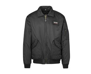 Id Mens Full Zip Loose Fitting Police Jacket (Black) - ID347