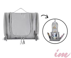 Illuminate Me Hanging Toiletry Bag - Grey