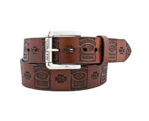 Jack Daniels Brown Leather Stamped Belt