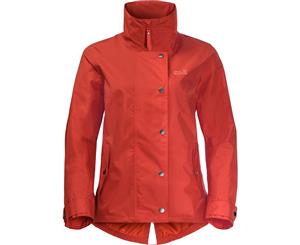 Jack Wolfskin Womens/Ladies Newport Waterproof Breathable Shell Jacket - Volcano Red