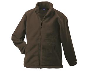 James And Nicholson Childrens/Kids Full-Zip Fleece (Brown) - FU561