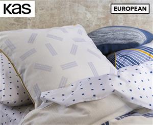 KAS Mackie Euro Pillowcase - Blue