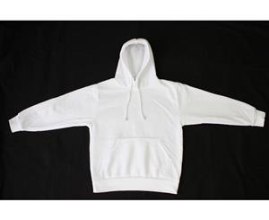 Kids Hoodie Jumper Pullover Basic School Uniform Plain Casual Sweatshirt - White