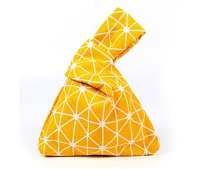 Knot Pouch Portable Wallet Tote Bag - Yellow