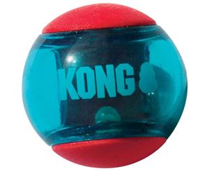 Kong Squeezz Action Ball - Bounce and Squeak Toy for Dogs - Pack of 3 [Colour Red] [Size Small]