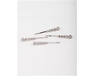 Lovisa Graduated Diamante Stones Hair Pin Pack