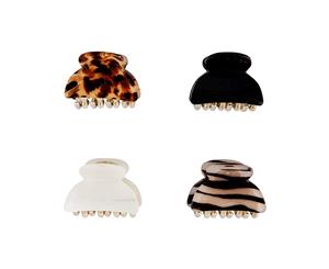 Lovisa Multi Pattern Neutral Clip 4 Pack