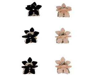 Lovisa Pink Black Flower Claw Clip 4 Pack