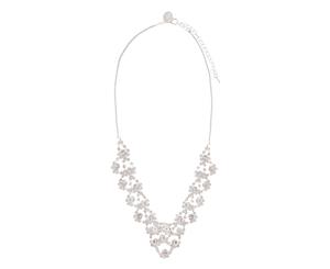 Lovisa Rhodium Diamante V Shape Bib Necklace