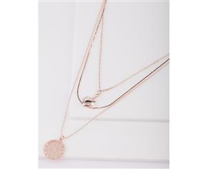 Lovisa Rose Gold Heart Layered Necklace