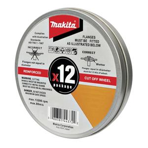 Makita 125 x 1.2 x 22mm Cutting Discs - 12 Pack