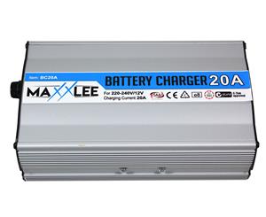 Maxxlee Car Battery Charger 20A Power Portable 4WD Boat Caravan Motorcycle 12v 240v 20Amp Elinz