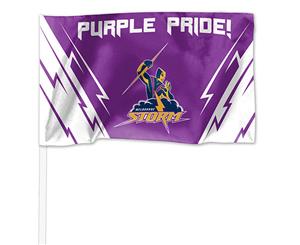 Melbourne Storm Licensed NRL KIDS Pole Game Day Flag Banner