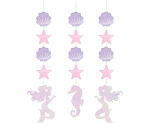 Mermaid Shine Hanging Cutouts x 3