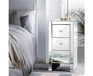 Mirrored Furniture Bedside Tables Table Chest Drawers Gloss Nightstand