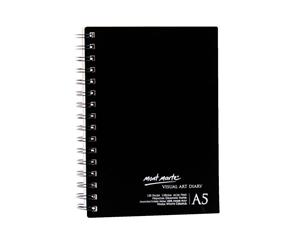 Mont Marte Visual Art Diary Spiral Bound White Paper A5 110gsm 120 Sheet